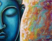 Blue Buddha Painting by Gayle Utter