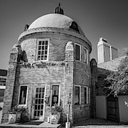 Blue Dome and Tulsa Oklahoma Skyline - Black and White 1x1 Photograph by Gregory Ballos Blue Dome and Tulsa Oklahoma Skyline - Black and White 1x1 Photograph by Gregory Ballos