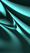 Blue Fins Fractal Abstract  Digital Art by Shelli Fitzpatrick