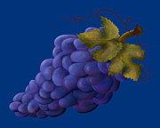 Blue grapes Digital Art by Iris Richardson