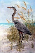 Blue Heron II Painting by Laurie Snow Hein
