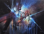 Blue Ice Painting by Tom Shropshire