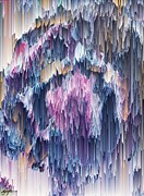 Blue pixel interpolate Painting by Themayart