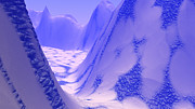 Blue Reptile Planet Digital Art by Bernie Sirelson