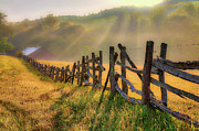 Blue Ridge Barn in the Fog Photograph by Dan Carmichael