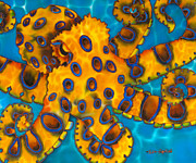 Blue Ringed Octopust Painting by Daniel Jean-Baptiste
