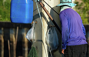 Blue water container Photograph by Jeremy Holton