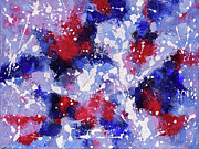 Blue White Red 2 Painting by Maria Meester