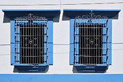 Blue Windows in Oaxaca Photograph by Arina Gallery
