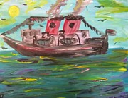Blues Liner #2 Painting by Andrew Blitman