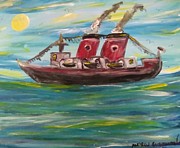 Blues Liner Painting by Andrew Blitman