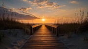 Boardwalk to the Sea Digital Art by Sven Andersen