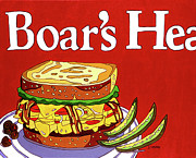 Boar's Head Painting by Mike Stanko Boar's Head Painting by Mike Stanko