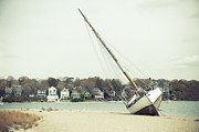 Boat on the shore after Hurricane Sandy Long Island Photograph by Eugene Nikiforov