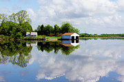 Boathouse Reflected in River on a Beautiful Day Photograph by Charles Floyd Boathouse Reflected in River on a Beautiful Day Photograph by Charles Floyd