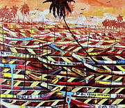 Boats Abound 2 Painting by Appiah Ntiaw Boats Abound 2 Painting by Appiah Ntiaw