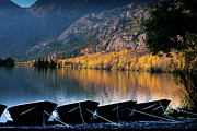 Boat Silhouettes on Silver Lake, Dawn in Autumn Photograph by Bonnie Colgan Boat Silhouettes on Silver Lake, Dawn in Autumn Photograph by Bonnie Colgan
