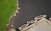 Drone aerial of Boats on the river in a lake Photograph by Michalakis Ppalis