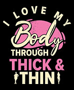 Body Positivity Inspirational Motivational Self-love Digital Art by Toms Tee Store