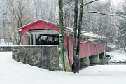 Bogert Covered Bridge Long Winter View Photograph by Jason Fink