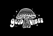 Boho Good Vibes Mushroom Digital Art by Laura Ostrowski