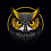 Bold Black and Yellow Art Painting by Lourry Legarde Bold Black and Yellow Art Painting by Lourry Legarde