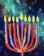 Bold Festival Of Lights- Art by Linda Woods Mixed Media by Linda Woods