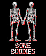 Bone Buddies Funny Skeleton Digital Art by Flippin Sweet Gear