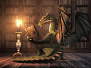 Bookwyrm Digital Art by Daniel Eskridge