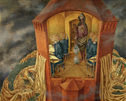 Bordando el manto terrestre - Embroidering the Earth's Mantle by Remedios Varo Painting by Remedios Varo