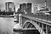 Boston Cityscape From The Longfellow Bridge - Black and White Photograph by Gregory Ballos Boston Cityscape From The Longfellow Bridge - Black and White Photograph by Gregory Ballos