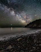 Boulder Beach Milky Way - Acadia Photograph by Craig Shaknis
