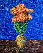 Bouquet of Marigolds Painting by Michel Cruz-Garcia Bouquet of Marigolds Painting by Michel Cruz-Garcia