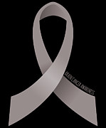 Brain Cancer Awareness Ribbon Digital Art by Flippin Sweet Gear