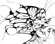Brainy No 10 - Bangles on the Tree of Life Drawing by Zsanan Studio