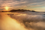 Brandon Cloud Inversion at Sunset, Dingle Peninsula Photograph by Adrian Hendroff