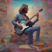 Brash Underground Guitarist #7 Digital Art by Steve Mitchell