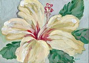 Bridal Hibiscus Painting by Mafalda Cento