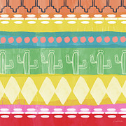 Bright Southwest Pattern 2- Art by Linda Woods Mixed Media by Linda Woods