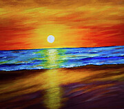 Brilliance by the Sea Painting by Mary Gaines