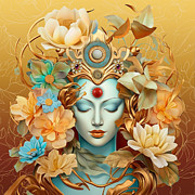 Buddha Face Mantra 3 Digital Art by Mark Ashkenazi