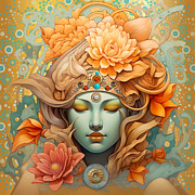 Buddha Face Mantra  Digital Art by Mark Ashkenazi