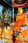 Buddha Statues, Angkor Wat. Cambodia Photograph by Lie Yim