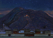 Bulgan Mountain  Painting by Badamjunai Tumendemberel