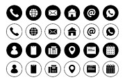 Business Card Icons such as phone, mail, address, web page, contact and so on Drawing by Illustrator de la Monde