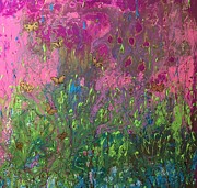 Butterfly Garden Painting by Barbara Landry