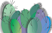 Cacti Gathering Digital Art by Ted Clifton Cacti Gathering Digital Art by Ted Clifton