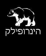 California In Hebrew With Bear Pride Israeli Jewish Print Drawing by Noirty Designs