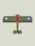 Camel WWI Biplane Aircraft - Olive Digital Art by Organic Synthesis