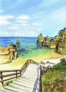 Camilo Beach at Lagos Algarve Portugal Painting by Dora Hathazi Mendes Camilo Beach at Lagos Algarve Portugal Painting by Dora Hathazi Mendes